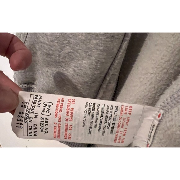 Puma Jacket Zipper Hoodie Grey/Red Size Small Sport Lifestyle - Picture 5 of 11